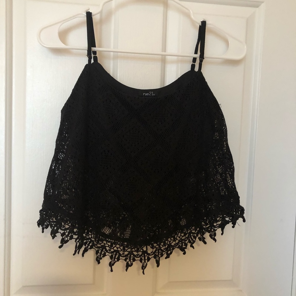 Rue21 Black Lacy Tank